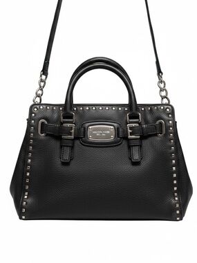 Michael Kors Studded Black Leather Satchel — Brand New, Authentic